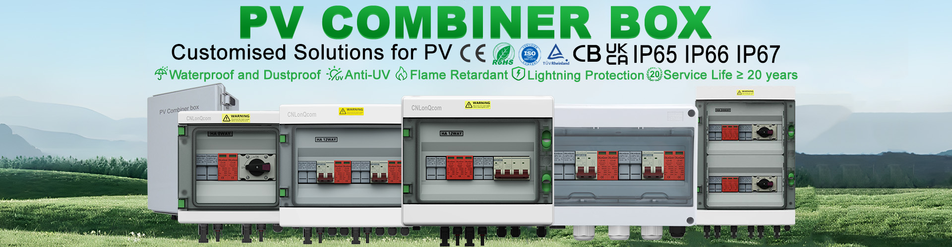 PV комбинирана кутия 1 в 1 изход DC500V